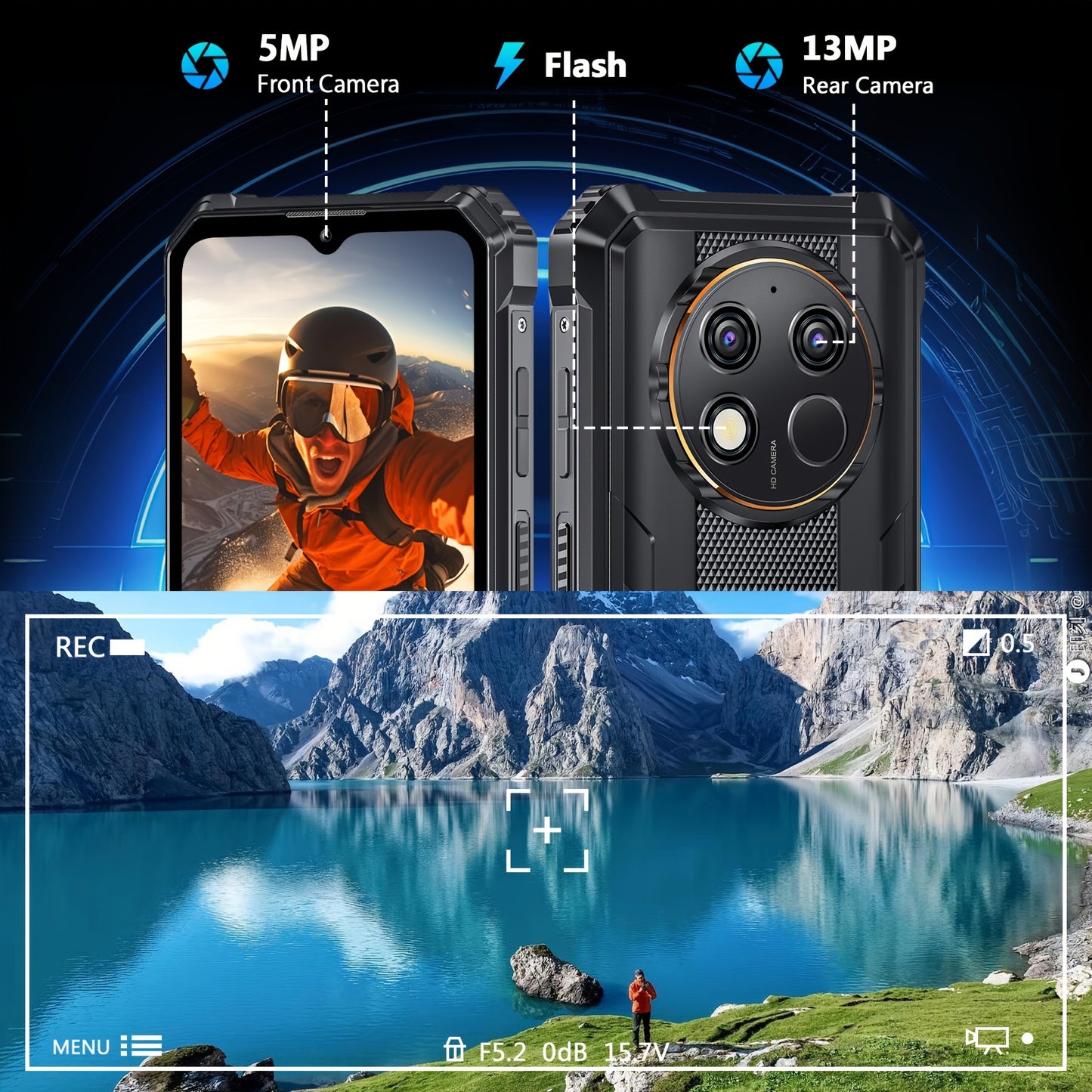 Mobile  OUKITEL WP28S Rugged Smartphone Android 14-16GB 128GB Rugged Phone