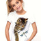 Girl clothing  Cat & Dragonfly Graphic Short Sleeve T-shirt