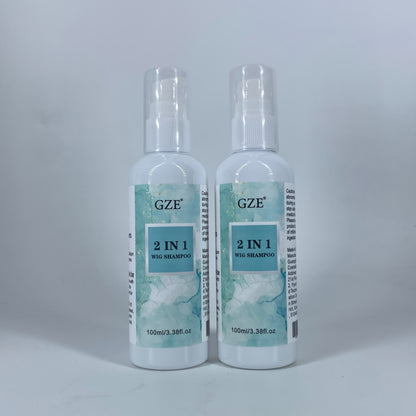 Style & Shine Hair  2pcs GZE 2-in-1 Synthetic Wig Shampoo & Detangler | Color-Safe, Moisturizing Formula for Volume & Silkiness