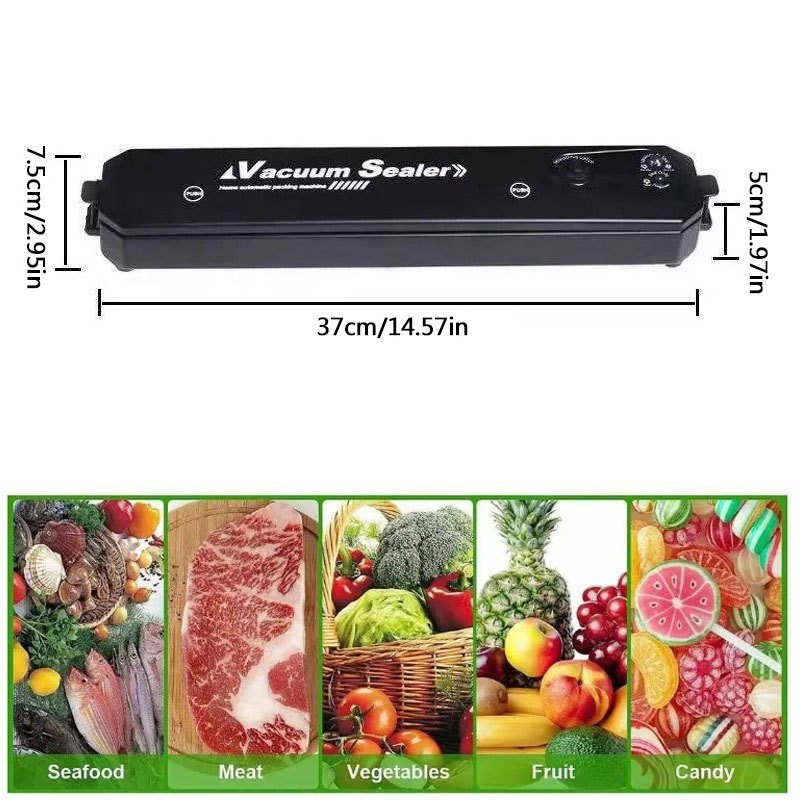 Kitchen   1set Vacuum Sealer Machine With 10 Free Bags, Portable Sealing Machine - Keep Food Fresh For Longer, Free Shipping on Orders Over 35 Pounds