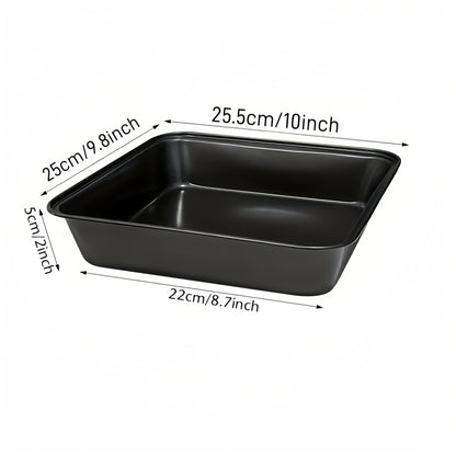 Kitchen   Stainless Steel Non stick Roasting Pan - Durable, Easy-Clean Baking Tray for Oven & Freezer, Rust-Resistant, 3 Sizes Available (Black), Rectangular Bakeware, Home