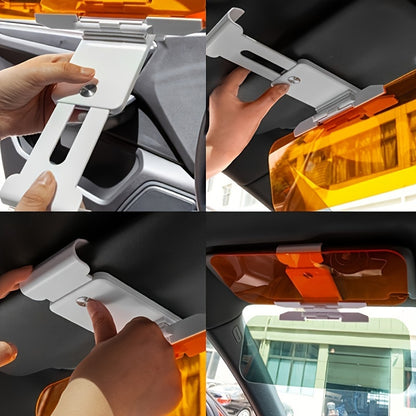 Car   [Universal Anti-Glare Sun Visor] Adjustable Dual-Purpose Automotive Sun Visor, ABS Material, with Anti-Glare and High Beam Protection, for Most Car Models