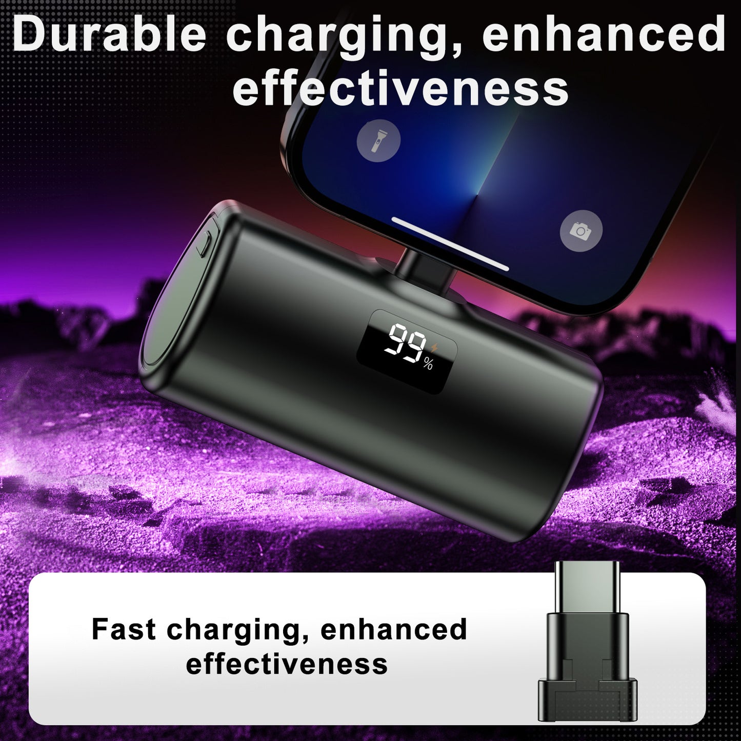 Mobile  mini power bank, Power Bank, Mini USB C Portable Charger, Fast Charging, 5000mAh