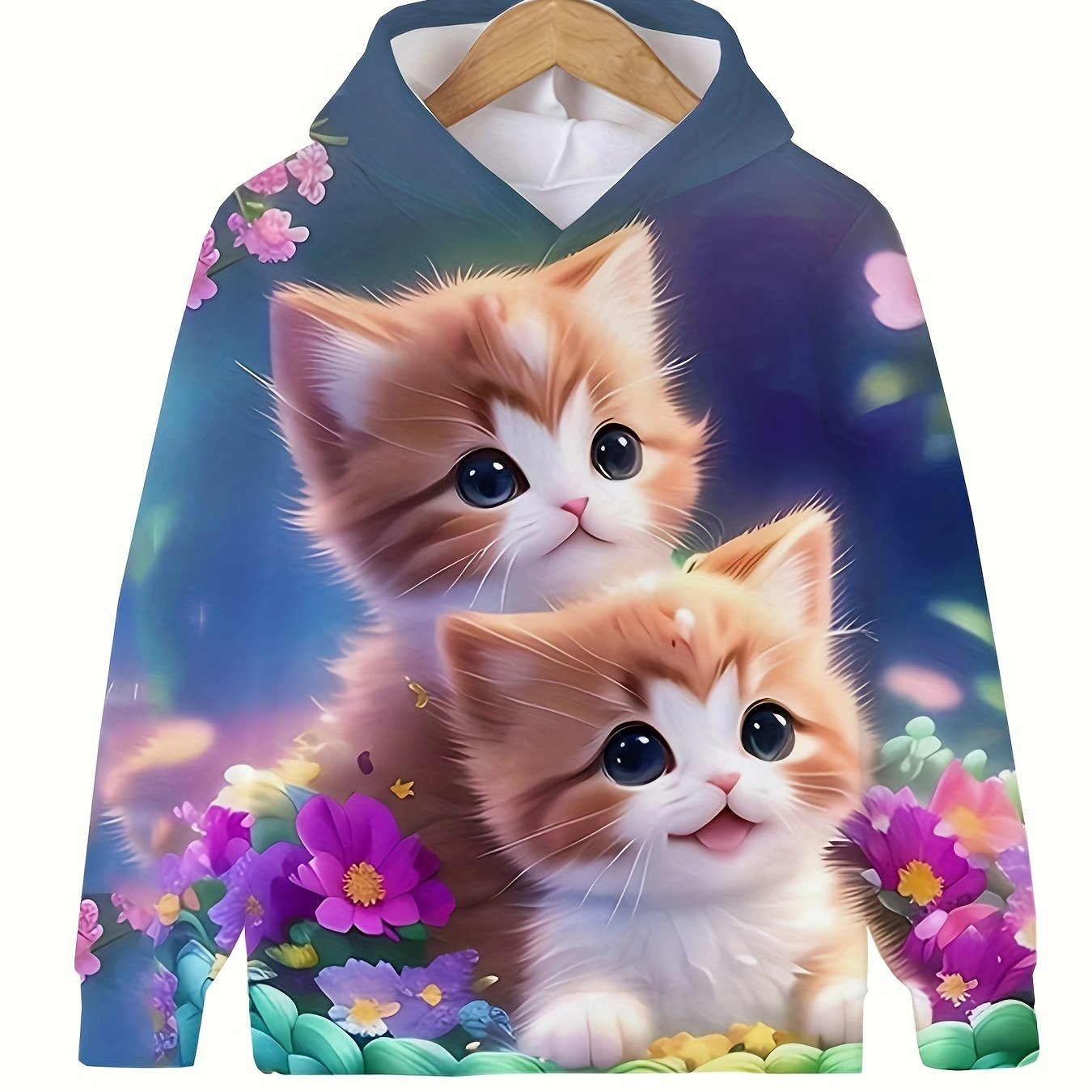 Boy  clothing   Autumn and Winter Cat Hoodie Sweatshirt