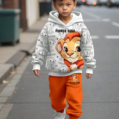 Boy  clothing   Autumn And Winter Set for Boys Featuring a Hoodie And Sweatpants