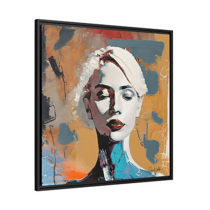 Woman Abstract Portrait - Canvas Wall Art with Frame