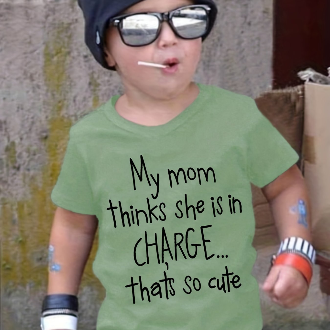 Girl clothing  "My Mom Thinks She Is In Charge... T-shirt