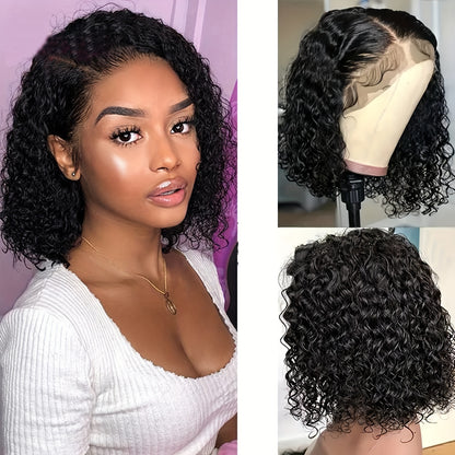 Crown & Glory Wigs   1PCS/2PCS Reusable Short Bob Wigs, Deep Curly Lace Front Wigs, Short Bob Wigs Deep Rose Net Wigs 14 Inches Short Curly Bob Wig High Temperature Wire Glueless Machine Made Wigs, Wave Rose Net Wigs Short Curly Bob Wig Glueless