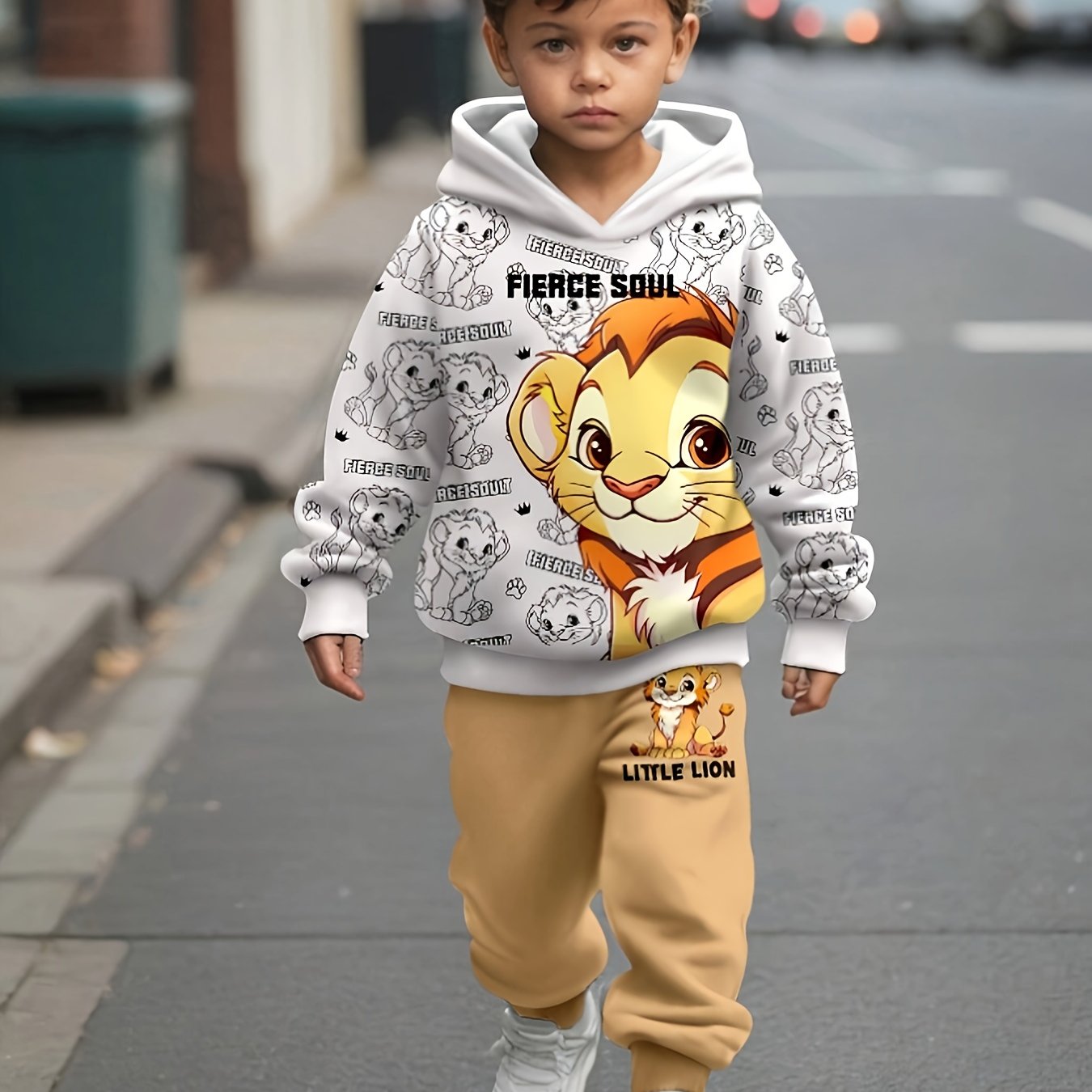 Boy  clothing   Autumn And Winter Set for Boys Featuring a Hoodie And Sweatpants