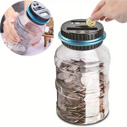 Toys  1pc Digital Saving Money Box UK Coins Automatic Counting - Large Capacity Transparent Money Saving Jar with LCD Display, Coin Money Bank Piggy Bank for Gift