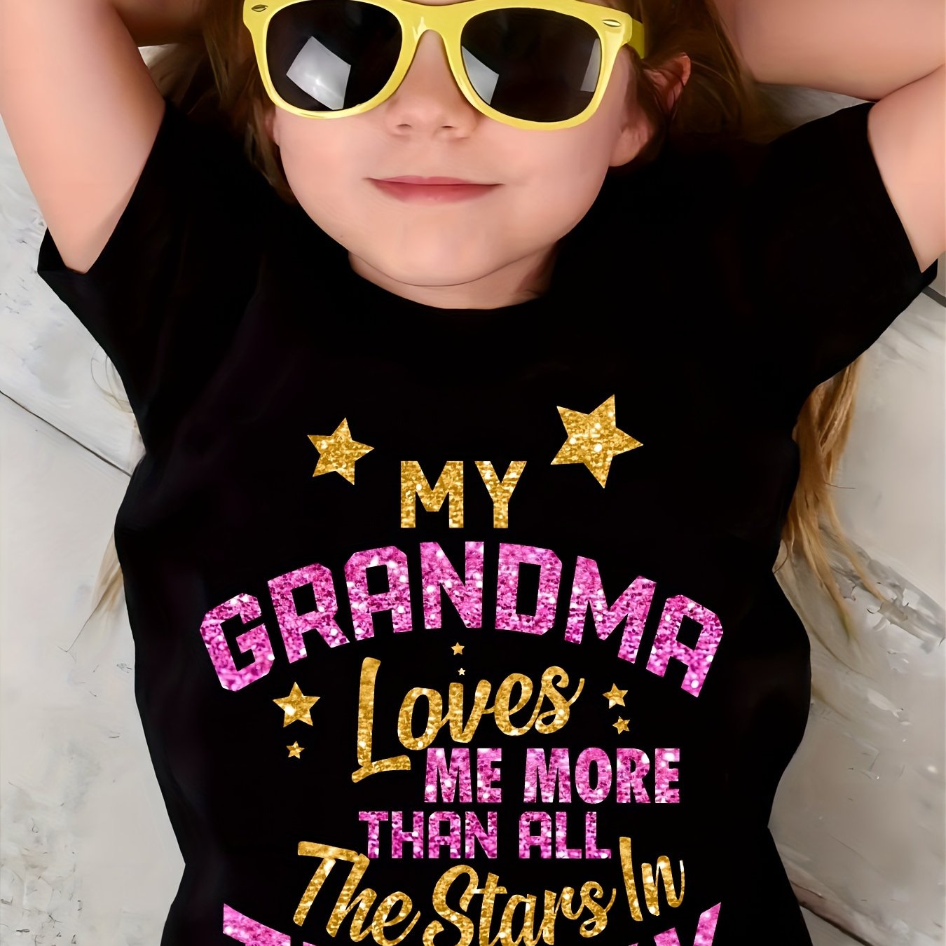 Girl clothing  MY GRANDMA LOVES ME MORE THAN THE STARS IN THE SKY shirt