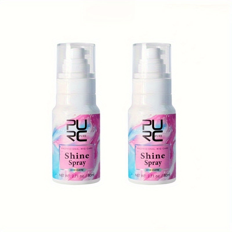 Style & Shine Hair  PURC Wig Shine Spray - Leave-In Conditioner for Fluffy, Smooth Hair | Moisturizing & Anti-Dryness | | Plant-Based Squalane & Glycerin | Fragrant