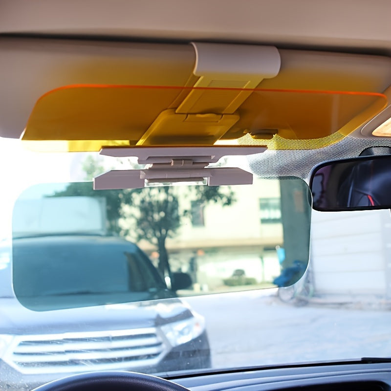 Car   [Universal Anti-Glare Sun Visor] Adjustable Dual-Purpose Automotive Sun Visor, ABS Material, with Anti-Glare and High Beam Protection, for Most Car Models