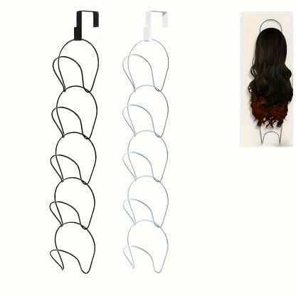 Style & Shine Hair  Adjustable Metal Wig Stand - Detachable Display Rack for Layered Hair, Perfect for Home & Salon Use