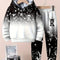 Boy  clothing   2pcs Set, Casual Crown Letter Printed Hoodie and Pants Outfit