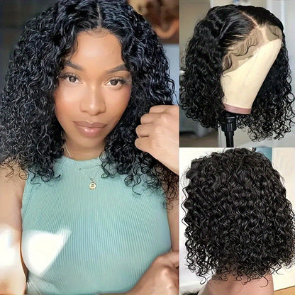 Crown & Glory Wigs   1PCS/2PCS Reusable Short Bob Wigs, Deep Curly Lace Front Wigs, Short Bob Wigs Deep Rose Net Wigs 14 Inches Short Curly Bob Wig High Temperature Wire Glueless Machine Made Wigs, Wave Rose Net Wigs Short Curly Bob Wig Glueless