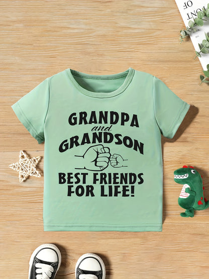 Boy  clothing  Grandpa & Grandson Best Friends T shirt