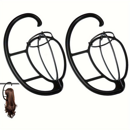 Style & Shine Hair  2pcs Durable Reinforced Wig Hanging Hooks - Drying Stand for Hats, Wigs & Accessories