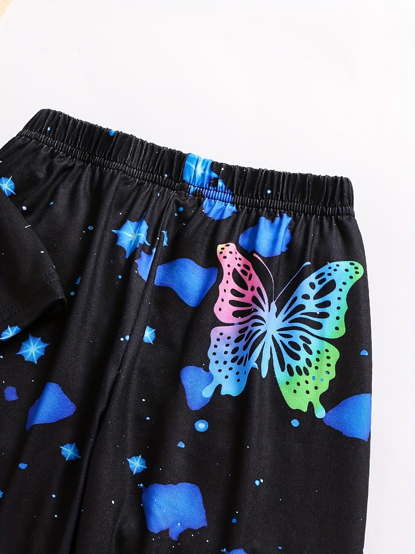 Girl clothing  Girls' Two-Piece Glow-In-The-Dark Butterfly Pajamas