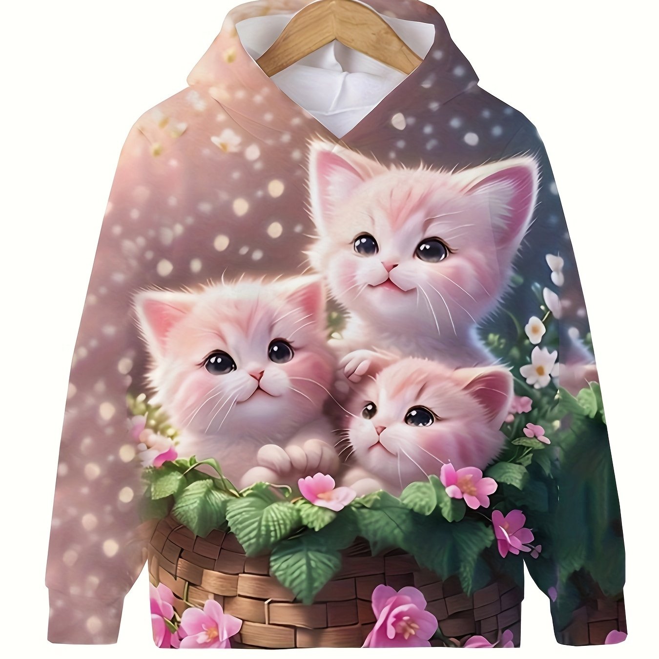 Boy  clothing   Autumn and Winter Cat Hoodie Sweatshirt