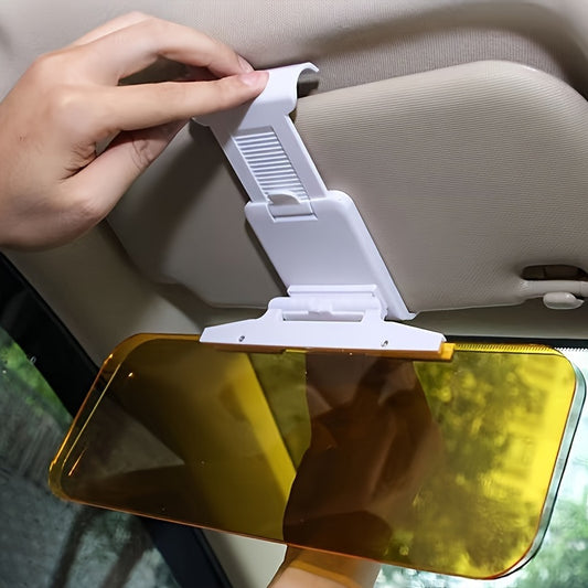 Car   [Universal Anti-Glare Sun Visor] Adjustable Dual-Purpose Automotive Sun Visor, ABS Material, with Anti-Glare and High Beam Protection, for Most Car Models