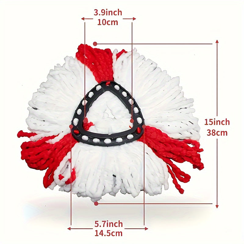 Kitchen   5pcs Turbo Microfiber Mop Head Refills - Red & White, Super Absorbent & Durable, with Secure Attach Tabs for Easy Cleaning - Compatible with Vileda Wring