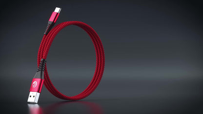 Mobile  3pcs Of Type-C Charging Cables, 6ft/1.8m Fast Charging 3A Fast Charging Cable, Nylon Braided C-type Charging Cable