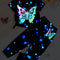 Girl clothing  Girls' Two-Piece Glow-In-The-Dark Butterfly Pajamas