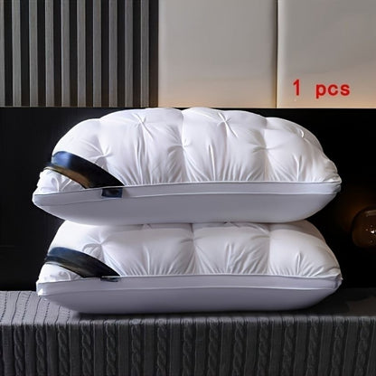 Bedroom   2pcs luxurious hotel quality neck support pillows - hypoallergenic, easy to clean, soft polyester filling, suitable for deep sleep and comfort