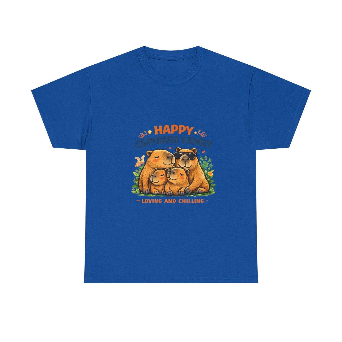 Happy Capybara Family T Shirt