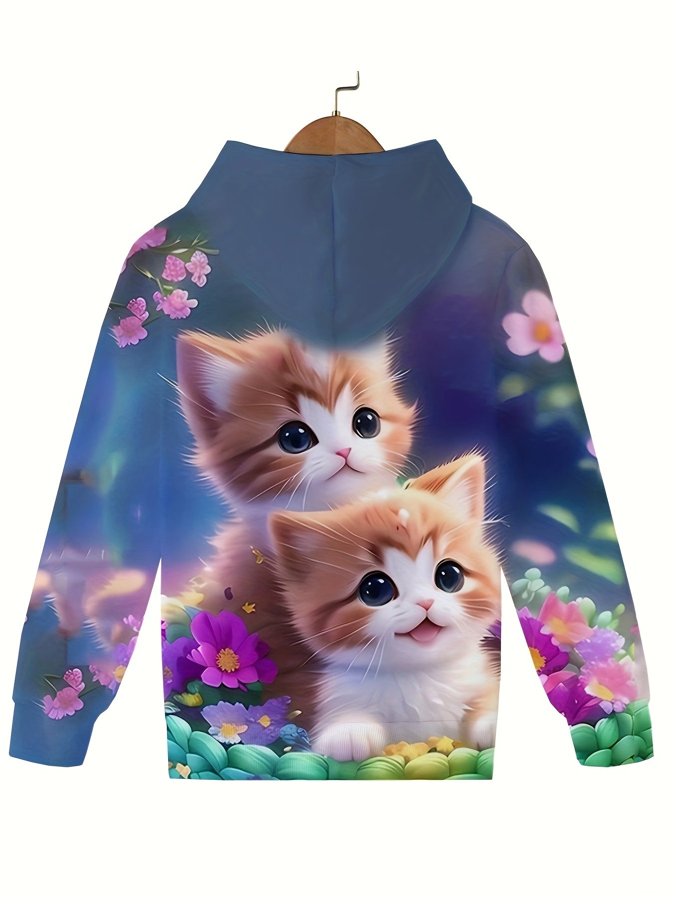 Boy  clothing   Autumn and Winter Cat Hoodie Sweatshirt