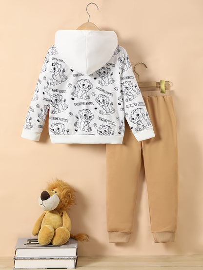 Boy  clothing   Autumn And Winter Set for Boys Featuring a Hoodie And Sweatpants