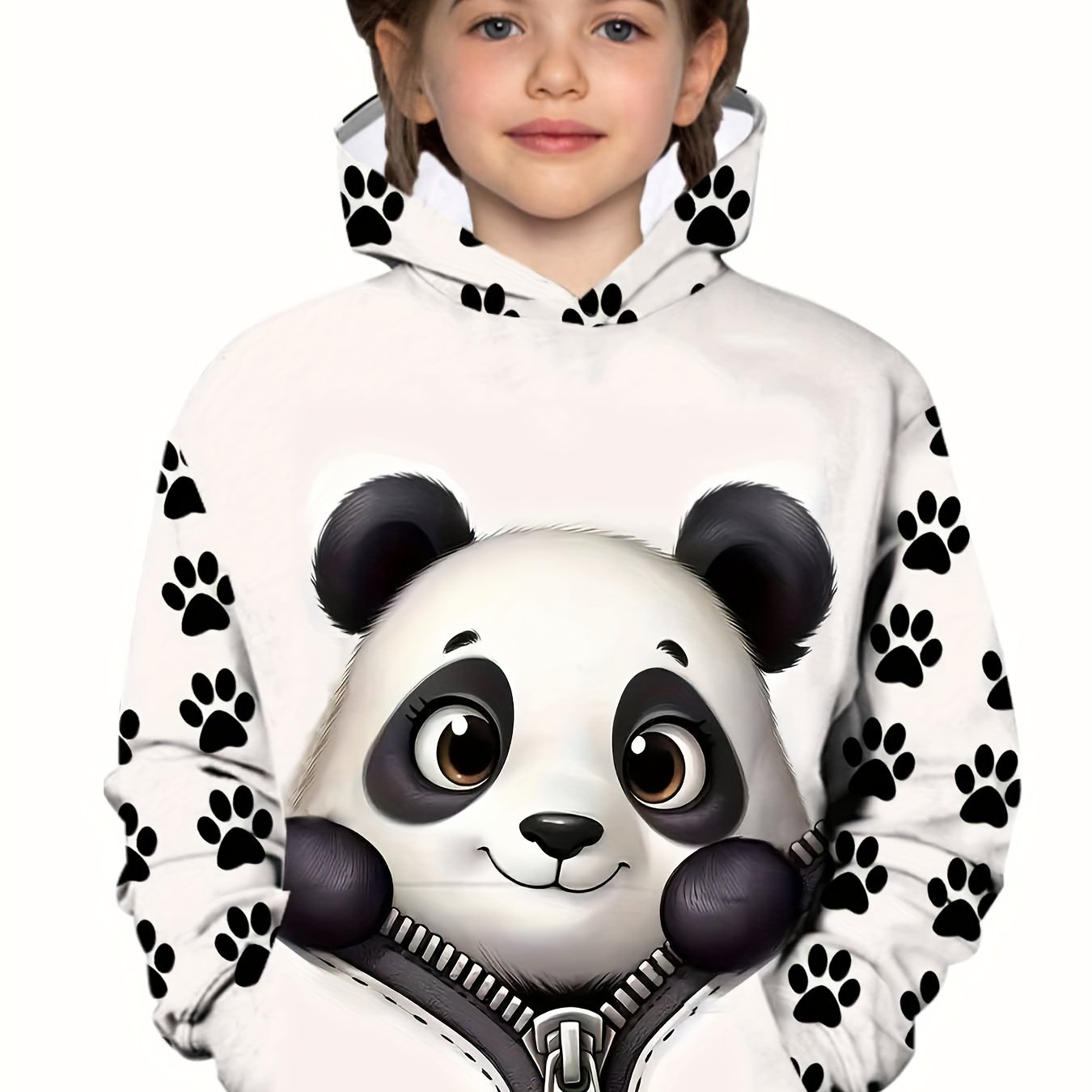 Girl clothing  Snuggly Warm, Adorable Panda Hoodie for Girls