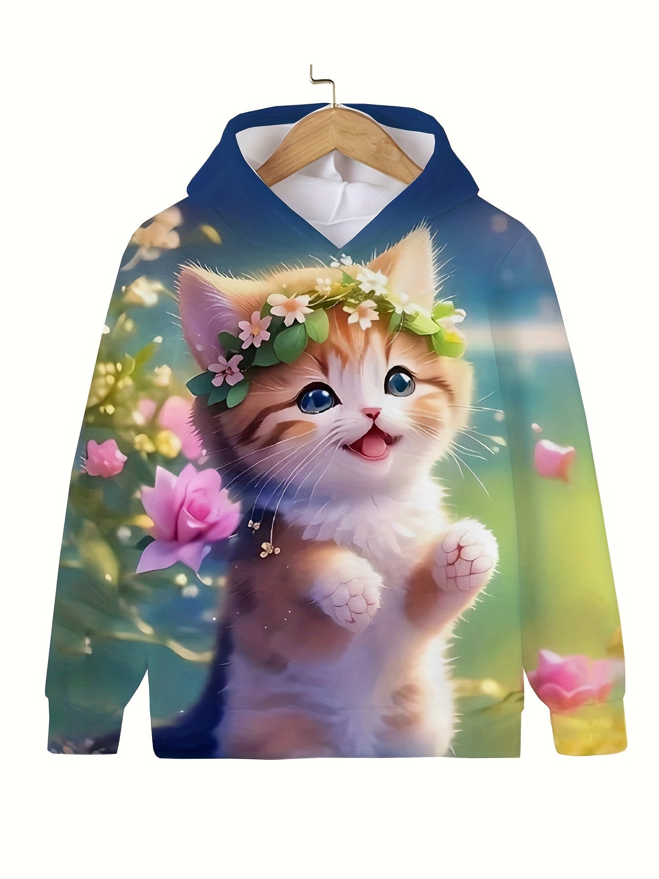 Boy  clothing   Autumn and Winter Cat Hoodie Sweatshirt