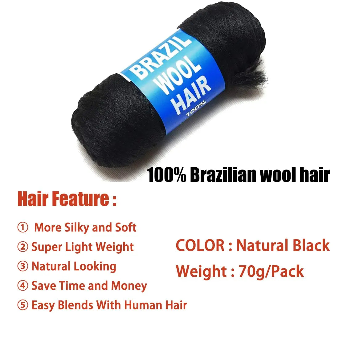 MUFU Pure Color Synthetic Hair Extension – 1 Strand/Pack, Heat-Resistant Fiber/Style & Shine Hair