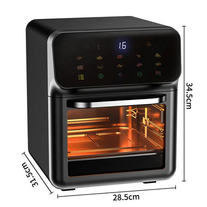 Kitchen  12L Large Capacity Electric Air Fryers Oil-free Automatic Household Kitchen 360°Baking Convection Oven Deep Fryer without Oil