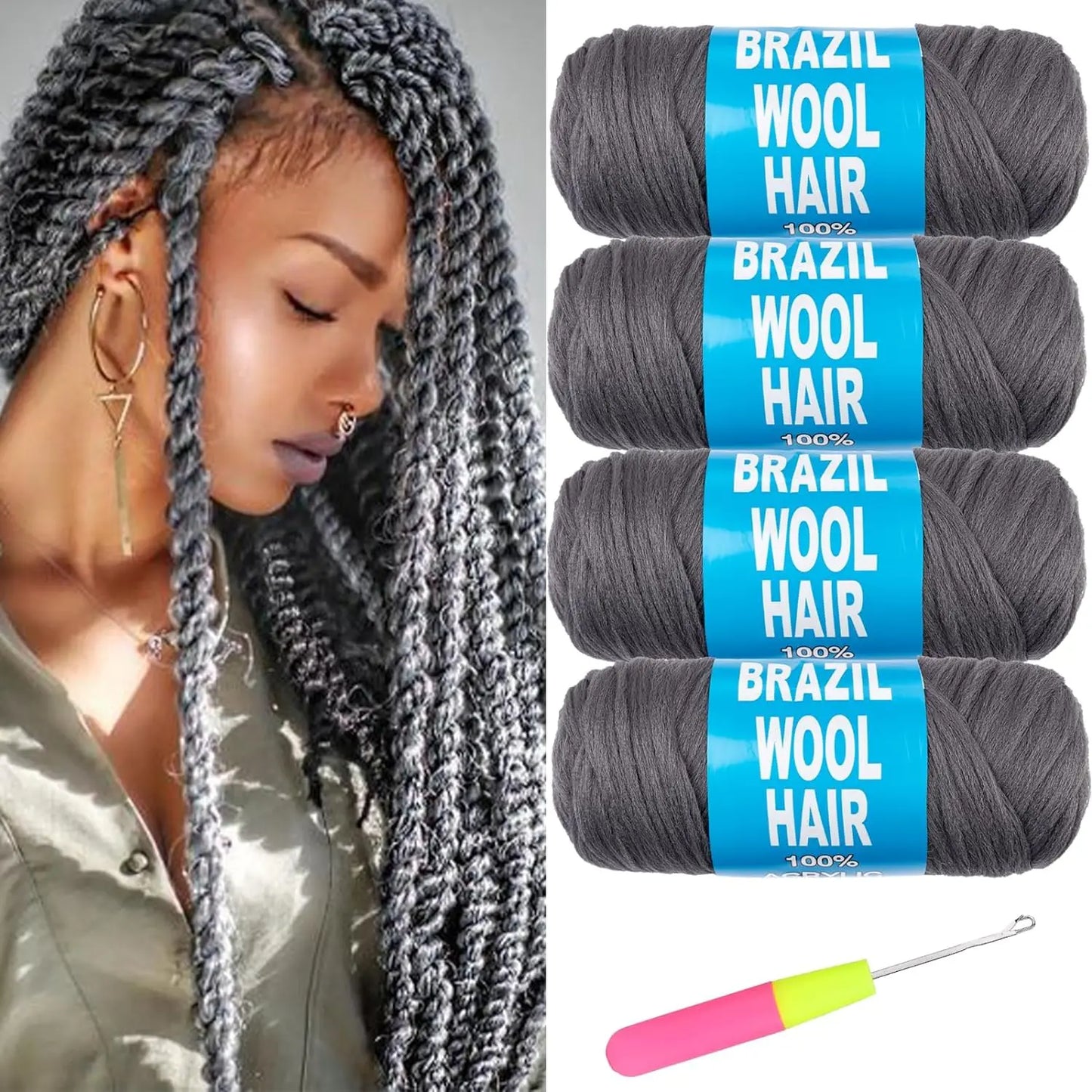 MUFU Pure Color Synthetic Hair Extension – 1 Strand/Pack, Heat-Resistant Fiber/Style & Shine Hair