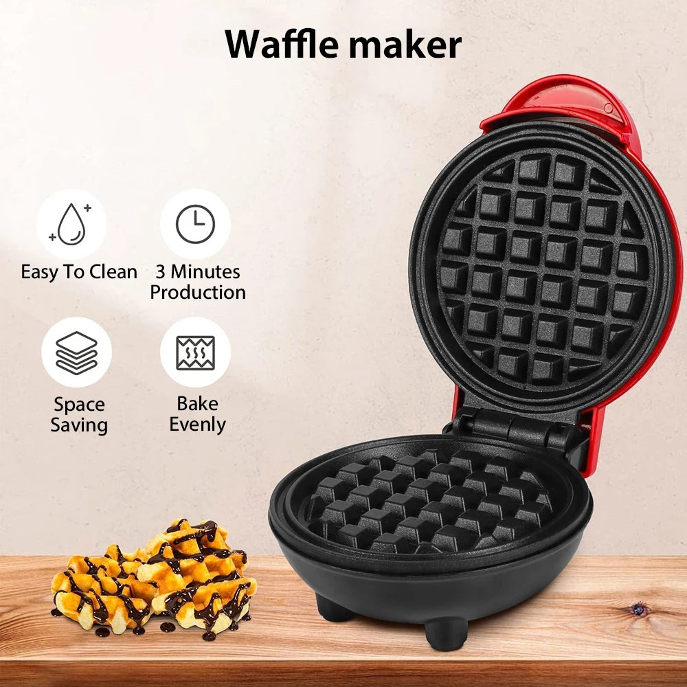 Kitchen 350W kitchen Mini Waffle Maker Electric Breakfast Maker Non Stick Pancake Bubble Egg Cake Oven Pan Eggette Machine