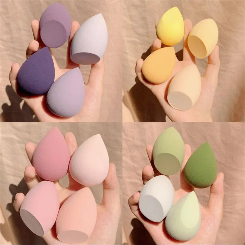 Makeup and face 4pcs Makeup Sponge Powder Puff Dry and Wet Combined Beauty Cosmetic Ball