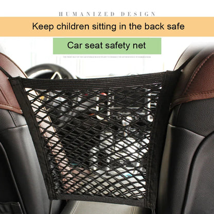 Car    Interior Trunk Seat Back Elastic Mesh Net Car Styling Storage Bag Pocket Cage  Grid Pocket Holder Car Accessories Trun