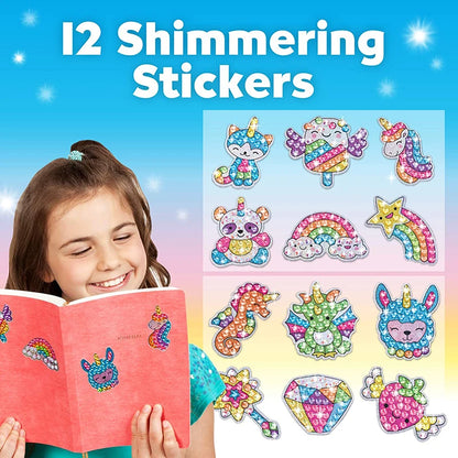 Toys 12 Create Big Gem Diamond Painting Sticker Kit Art Craft Girls Boys Unicorn Animal Sealife Magical Mosaic Dot Sticky Toys Gifts