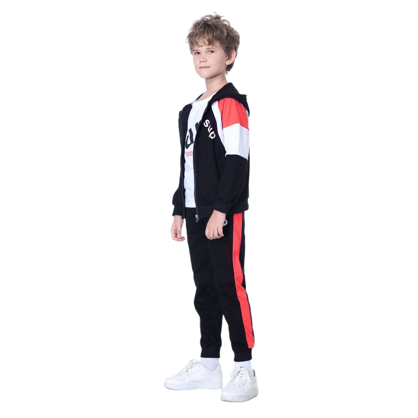 Boy clothing  Kids Tracksuits Teen Boys School Sweatsuits Fashion Cotton Hooded Tops Soft Children Long Sleeve T-Shirts Pants Sportswear