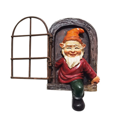 Outdoor Resin Elf Garden Gnome Naughty Crafts Dwarf Statue Outdoor Landscape Sculpture Fairy Figurines Decorative Art Ornaments