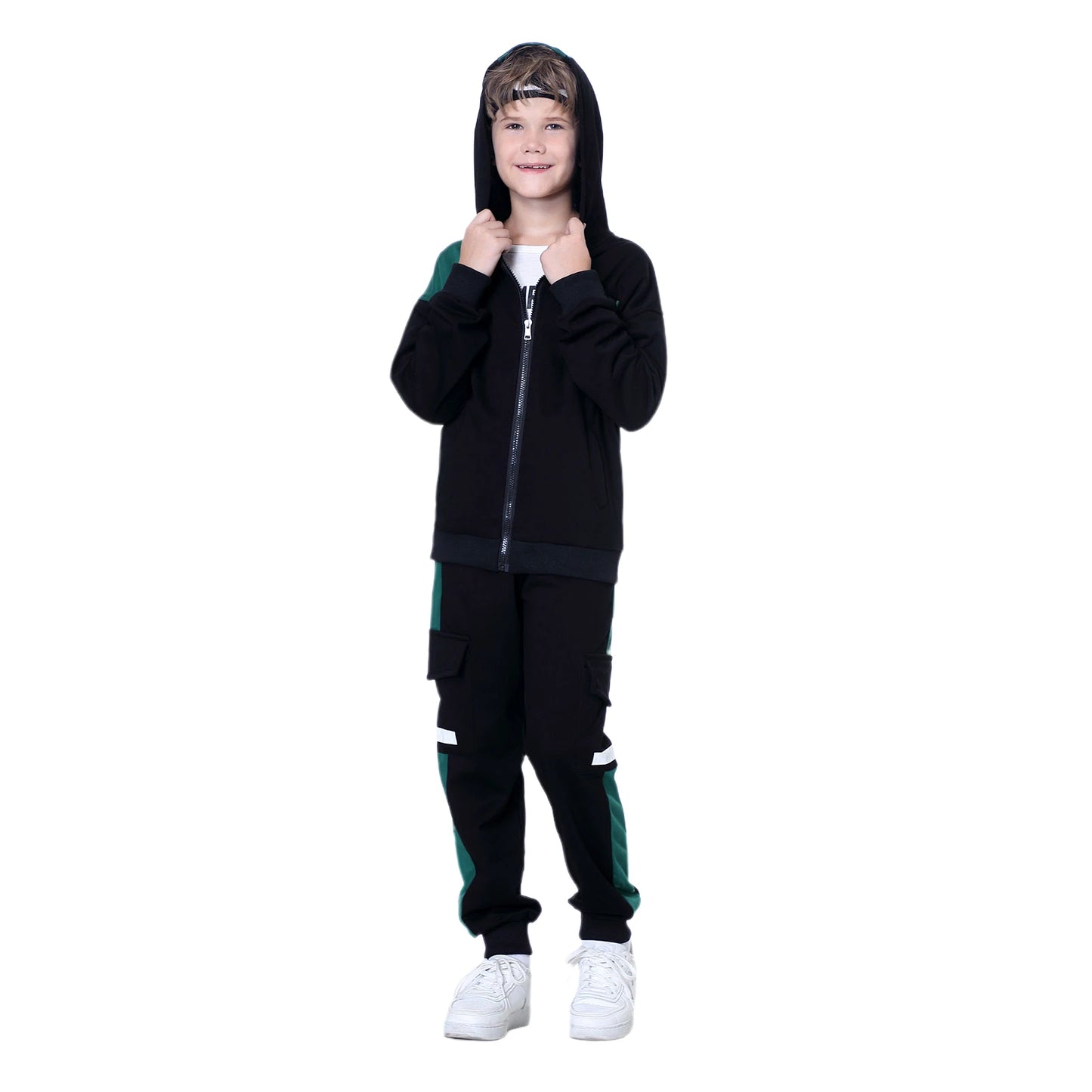 Boy clothing  Kids Tracksuits Teen Boys School Sweatsuits Fashion Cotton Hooded Tops Soft Children Long Sleeve T-Shirts Pants Sportswear