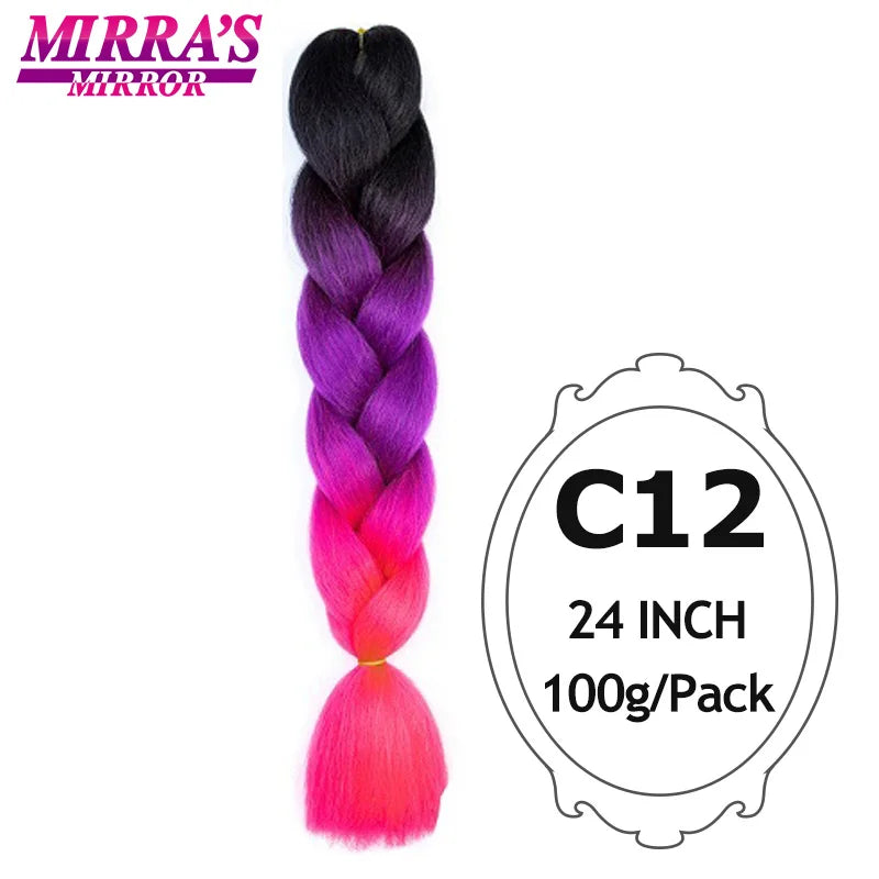 Style & Shine Hair  Jumbo Braiding Hair Extensions High Temperature YAKI Fiber Hair For Braids Synthetic Braiding Box Hair Ombre Jumbo Braid Purple