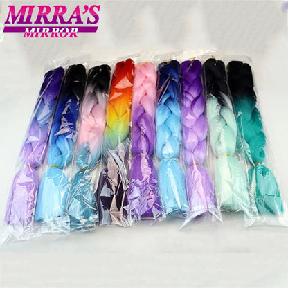 Style & Shine Hair  Jumbo Braiding Hair Extensions High Temperature YAKI Fiber Hair For Braids Synthetic Braiding Box Hair Ombre Jumbo Braid Purple