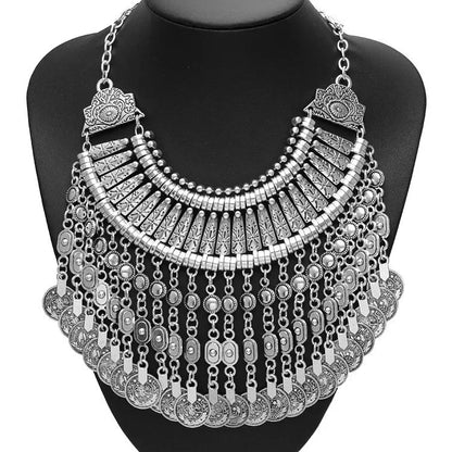 Jewellery   New Fashion Vintage Indian Statement Necklace Women Jewelry Maxi Long Big Chunky Boho Ethnic Large Choker Necklace