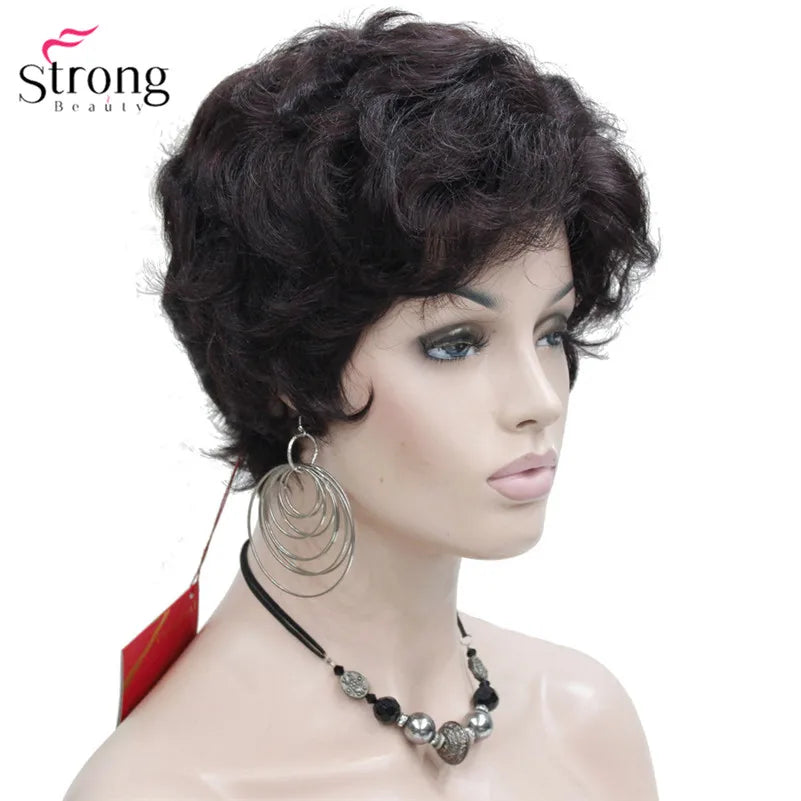 Crown & Glory Wigs  Strong Beauty Short Fluffy Natural Wave Blonde Full Synthetic Wigs Women's Hair Wig 6 colors for choose