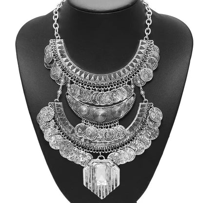 Jewellery   New Fashion Vintage Indian Statement Necklace Women Jewelry Maxi Long Big Chunky Boho Ethnic Large Choker Necklace