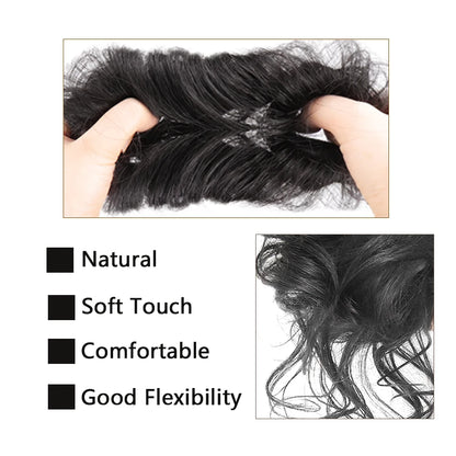 Crown & Glory Wigs  LUPU Synthetic Hair Bun Chignon Messy Curly Hair Band Elastic Scrunchy False Hair Pieces For Women Hairpins Black Brown